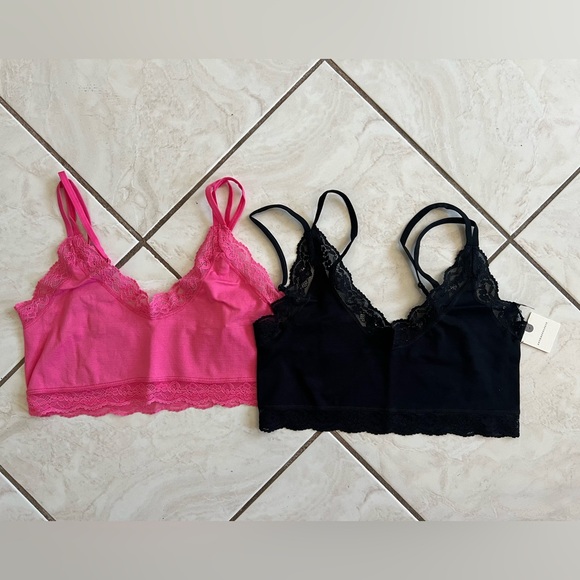 NWT Anthropologie Bundle if 2 Lace-Trim Bralette - Picture 4 of 10